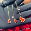 Gourd Necklace for Women Versatile and High End Colorless Neckchain Collar Bone Chain Green Agate Red Jade Chalcedony Pendant