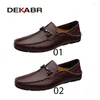 أحذية غير رسمية Dekabr Size 35-49 Men Luxury Laiders moccasins Summer Summer Highs High