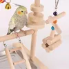 Inne zaopatrzenie ptaków Budgies klatka stojak na zabawki zamach papugi karmienie most na siłowni wspinaczka do papugi pułapki b03e