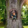 Creative Garden Statue Elf Wyjdź na drzewie przytul odpowiedni do dekoracji werandy na dziedzińcu domu