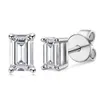 D VVS1 Emerald Cut Moissanite Earring S925 Sterling Sliver PLATED met 18K witgouden oorbellen voor vrouwen fijne sieraden