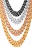Tennis -Absolventen Hip -Hop -Tenniskette Schwarz Gold Rose Silber verschärftes Halskette für Männer Mode Schmuck Trendy 7mm Cuban Link N9636280