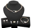 Double Love Hug et Kiss Xoxo Collier similaire Bijoux Set Fashion rempli Gol Rose petite fille Kid Child Bijoux Set X01799808952