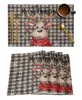 Christmas Snowflake Elk Aquarelle Table Runner Mariage Décor de mariage Runner Christmas Home Dining Table Decor Natecloth