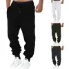 Pantalons masculins Hommes sportifs décontractés hip hop Skinny Feed Pocket Branche Boughtable Solid Fashion Man Y2k Vêtements de gymnase Pantalon Pantalones