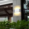 Vägglampor 6W 12W LED-lampa utomhus vattentät trädgårdsbelysning Aluminium AC86-265V inomhus sovrum vardagsrum trappor ljus