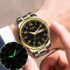 Fashion luxury waterproof luminous solid strap Calendar Quartz men's watch minimalist luxury watch