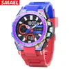 SMAEL2024 New Alloy Colorful Gradient Men's Electronic Sports Night Glow Waterproof Watch