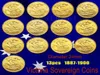 Royaume-Uni Victoria Sovereign Coins 13pcs Diverses Years Smal Gold Coin Art Collectible2507348