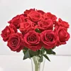 Fleurs séchées 3/5/10 / 20pcs Roses Artificial Flowers Rose Flower Branch Artificial Red Roses Real Touch Fake Rose for Wedding Home Decor