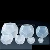 Molds Pentagon Sphere Sile Resin 3D Geometry Mod Soft Clear Mold For Uv Jewelry Art Supplies Drop Delivery Tools Equipment Dhh1P