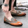 Casual Shoes Men's Fashion Soft Moccasins Male Loafers High Quality Leather Tassel Flats Driving Plus Size 47