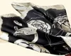 Black White Designer Letters Print Flower imitate Silk Scarf Headband for Women Fashion Long Handle Bag Scarves Paris Shoulder Tot2491959