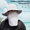 Beretten zomer visser hoed zon met nekbescherming voor buitenactiviteiten winddichte anti-uv ademende dop tuinieren vissen