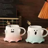 Mugs Halloween Ghost Ceramic Coffee Cups Creative Office Cartoon Water Cup Hushållen Lovely Milk Tea Espresso Latte Mugg