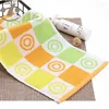 Towel 35x70cm Lovey Blue/Orange Circle Patterns Cotton Bath Hand Face Towels