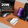 USB Wall Charger PD20W USB A And Type C Fast Charging Block USB Power Cube QC3.0 Plug For Electronic Devices MP3 Players Tablets