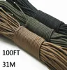 Paracord 550 Parachute Cord Lanyard Rope Mil Spec Type III 7 Strand 100ft 31m Climbing Camping Survival Equipment Climbing Rope9362490