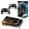 ملصقات GameGenixx PS5 قياسي DISC Skin Standser Marble Marble Cover Cover Fino