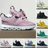 2024 Kids Designer Chaussures décontractées Cloud Cloud Running Perle White Womens Foam Tennis Platforms Sneakers Run Pink Clouds Monster Shoe White Blanc Black Sports Trainers Z1