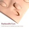Songlashes Eyelashes Extensions Silikongel Högkvalitativ utbytbar ögon Skyltdocka Huvud Makeup Tools