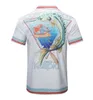 Kazabaş Gömlek Tasarımcı Gömlek Masao SAN Baskı Erkekler Günlük Gömlek Kadınlar Gevşek İpek Kazablacnca Gömlek Kısa Kollu Lüks T-Shirt Yüksek Kaliteli Tees Erkek Polos #003