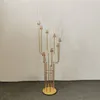 Metal Candelabra Candle Holders Акриловая свадебное стол центральное количество цветочных подсвечников Candelabrum для домашнего декора273K