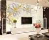 Wallpapers Embossed Flower 3D Mural Wallpaper Painting Wall Paper Rolls Art Decor Po Floral Custom Contact