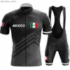 サイクリングジャージーセットニューメキシコナショナルチーム2023サイクリングジャージーセットメキシカンフラッグ衣料品バイクシャツスーツbicycビブショーツMTB ROPA MAILLOT L48