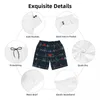 Mäns shorts elektrokardiogram bräde sommar kawaii cool stilen strand man sport fitness snabb torrmönster badstammar