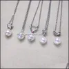 Pendant Necklaces 100% S925 Sterling Sier Pearl Freshwater Necklace For Women 8-9Mm White Wedding Gift Fine Jewelry Drop Deli Dhgarden Dhqs4