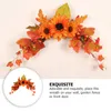 Fleurs décoratives Halloween décor porte d'automne suspendue couronne Garland Pendant Thanksgiving Ornement