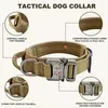 Hundekragen Militärtaktische Kragen mit Kontrollgriff einstellbarer Nylon für mittlere große Hunde Deutsch Shepard Walking Training T9I002614
