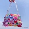 Handväskor Kids Mini Tote Crossbody Handväskor för babyflickor Bead Coin Pouch Box Bag Kawaii Toddler Pures and Handbags
