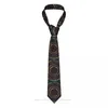 Bow Ties Biomandala Mosaic Print DNA Genetics Casual Unisex Neck Tie Shirt Decoration Narrow Striped Slim Cravat