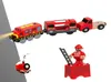 Firefighting Electric Train Toys Set Train Diecast Slot Toy Fit for Standard Wooden Train Track Railway Y1201259W9104946