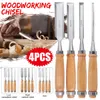 4Pcs/set Manual Wood Carving Hand Chisel Tool Set Professional Carpenters Woodworking Gouges DIY Hand Tools