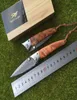 Nighthawk Solding Knife Damascus Blade Red Shadow drewniany uchwyt na kemping na zewnątrz taktyczne przetrwanie EDC narzędzia 5249130