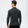 Designer mass de moletons de moletons masculinos Autumn e Winter Fitness de manga longa seca rápida Treinamento de treinamento com meio zíper Swea de pullocatismo esportivo de encaixe slim