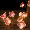 Sznurki 8 -calowe światła dekoracyjne Dekoracja świąteczna Garland Deco Cherry Lighting Flower Stra LED LED