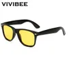 Sunglasses VIVIBEE Classic Sunglasses Men Polarized 2024 Women Mirror Blue Lens Square Night Driving UV400 Protection Summer Sun Glasses 240412