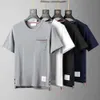 Marca di moda tb di alta qualità da uomo magliette da uomo a tasca settiera a tasca pura cotone estate a manicotto a maniche corte t-shirt casual lulusup