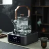 Чайники 1500 Вт Электрическая керамическая плита Smart Heater Плиная плита чайная плита Электрическая горячая тарелка отогреть печь Мини -производитель чай