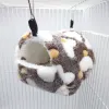 かわいいハムスターハウス冬の肥厚暖かい柔らかいベッドハムスターヘッジホッグ小動物用の新しいパン小動物巣用品