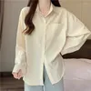 BLOSAS FURANAS CHIFFON FULS Camisa blanca de la moda coreana