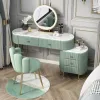 Dresseurs de chambre à coucher de luxe Nordic Vanity Table des armoires latérales de rangement personnalisées meubles de chambre à coucher simple chaise de maquillage B