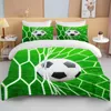 Cool Football Soccer 3D Bianchetto 3D Set di coperture per piumini Cestino per piumini decorazioni per la camera da letto per ragazzi Reg Regina Regina King King Size