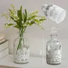 Vaser vintage glas spets vas hem dekoration skrivbord växt container rum dekor klar blomma arrangemang kreativ prydnad po prop