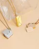Chains Envelope Locket Necklace With Stainless Steel Gold Silver Color Love You Secret Message Pendant For Mother039s Day Gift6184694