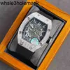 Watch Wristwatch Luxury Designer Richardmill Men's and Women's Fully Automatic Mechanical Personalized Fashion Hollowed Out Diamond Inla